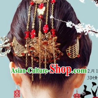 Traditional Chinese Wedding Hair Accessories Complete Set for Brides