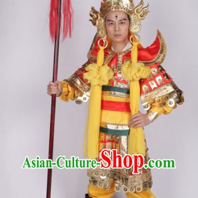 Traditional Ancient Chinese Er Lang Shen Costumes and Hat Complete Set