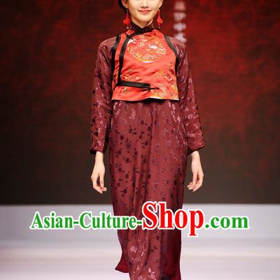 Chinese Jacket style Loose Cheongsam Costumes