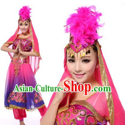 Bollywood Indian Dance Costumes Complete Set for Women
