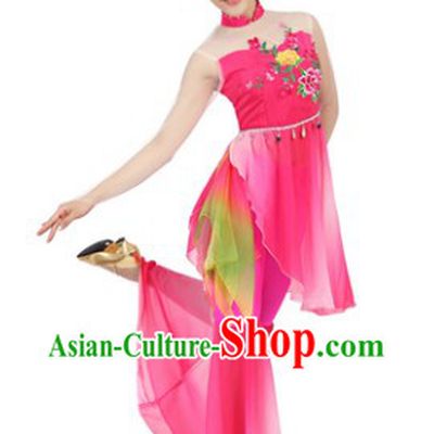 Classical Chinese Dance Costumes and Butterfly Headdress for Women