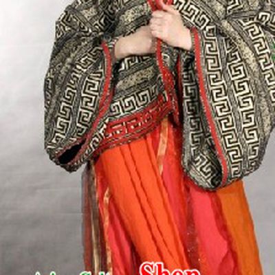 Traditional Mongolian Robe and Hat Complete Set for Women