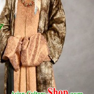 Traditional Mongolian Empress Clothes and Hat Complete Set for Women