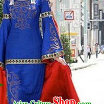Chinese Traditional Ethnic Mongolian Costumes for Women