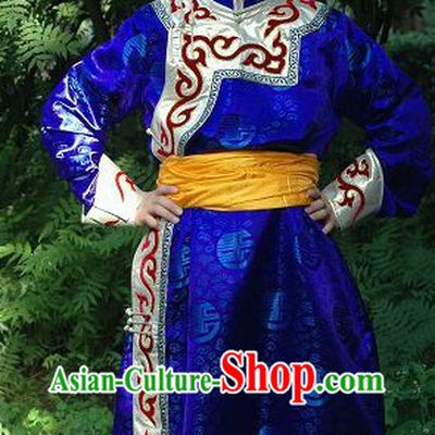 Traditional Mongolian Prince Clothing and Hat Complete Set