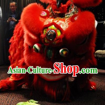 Red Festival and Opening Handmade Fut San Style Lion Dance Equipment Complete Set