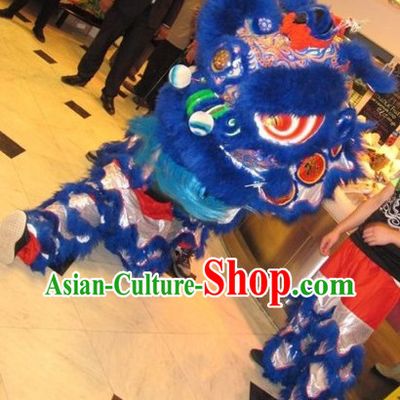 Deep Blue Handmade Fut San Style Lion Dance Equipments Complete Set