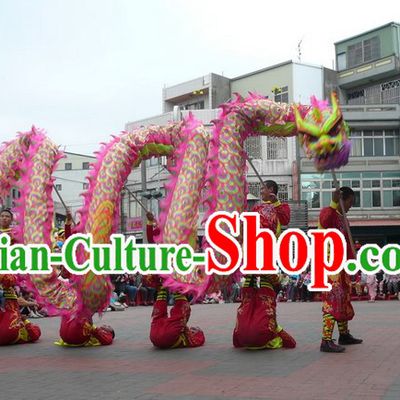 Supreme New Year Celebration Parade Fluorescent Dragon Dance Equipment Complete Set