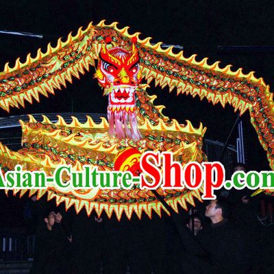 Professional Competition Luminous Dragon Dance Costume Complete Set for 7-8 Adults