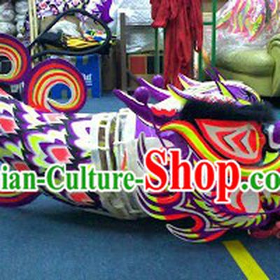 Professional Luminous Dragon Dance Costume Complete Set for 7-8 Adults