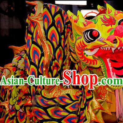 Parade Celebration Professional Dragon Dance Costume for 9-10 People