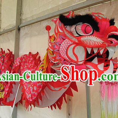 Chinese New Year Pink Dragon Dance Costume for 9-10 Females