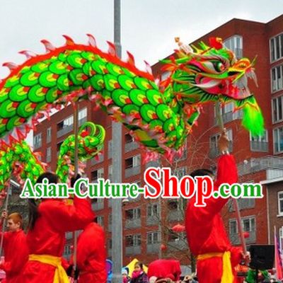 Competition and Celebration Green Dragon Dance Costume for Adults
