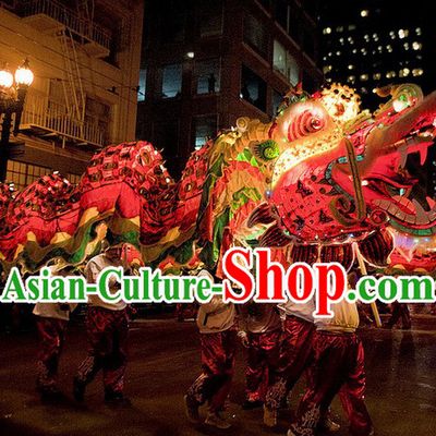LED Lights Glowing Supreme Dragon Dance Costume Complete Set