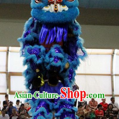Blue Competition and Parade Adults Lion Dance Costume for Sale