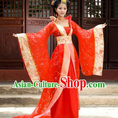 Ancient Chinese Red Empress Costumes for Women