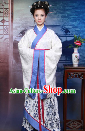 Ancient Chinese Han Dynasty Wide Sleeve Clothing for Women