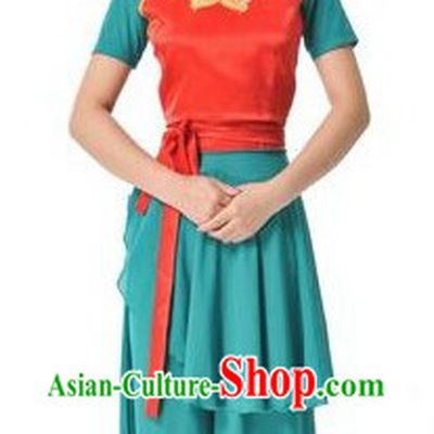 Traditional Chinese Fan Dance Costumes for Women