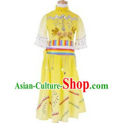 Traditional Chinese Dai Nationality Clothes for Kids