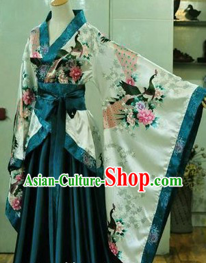 Ancient Chinese Peacock Dancing Costumes for Ladies