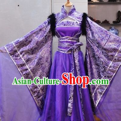 Ancient Chinese Purple Empress Costumes for Ladies