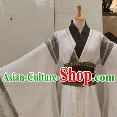 Ancient Chinese White Swordsman Costume