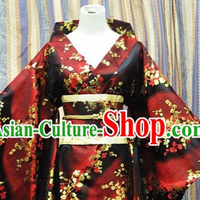 Japanese Classical Kimono Clothing Complete Set for Ladies