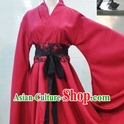 Ancient Chinese Red Hanfu Clothing for Men