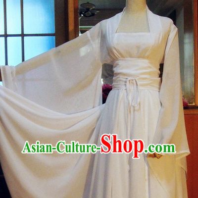 Ancient Chinese White Fairy Lady Costumes