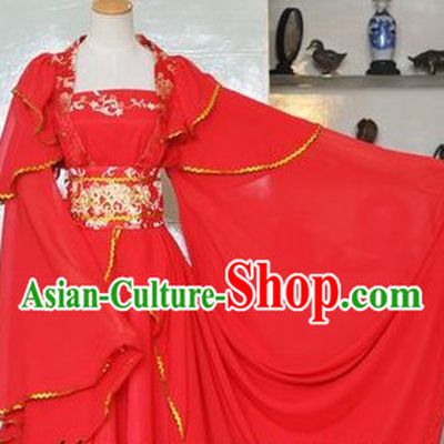 Ancient Chinese Red Wedding Dress for Women