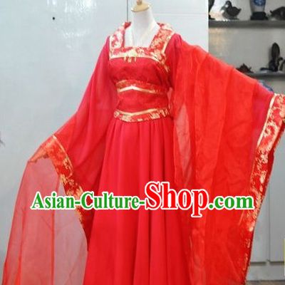 Ancient Chinese Classic Red Wedding Dress for Women