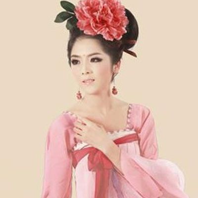 Ancient Tang Dyansty Silk Peony Hair Decoration