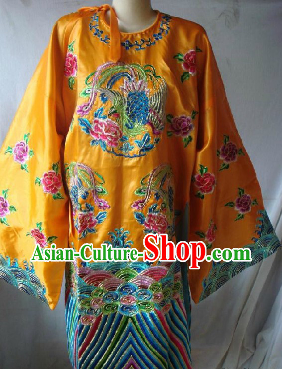 Chinese Classical Peking Opera Laodan Embroidered Phoenix Costume