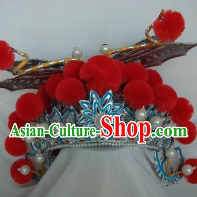 Chinese Classical Peking Opera Butterfly Helmet Headpiece