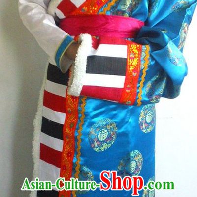 Traditional Chinese Tibetan Ethnic Daily Clothing for Ladies