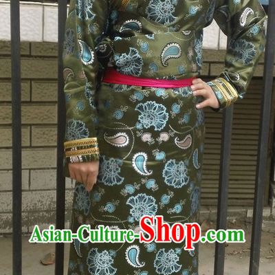Traditional Tibetan Daily Silk Clothing for Women