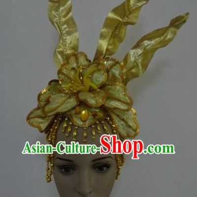 Chinese Classical Dancing Gold Leaf Headpiece