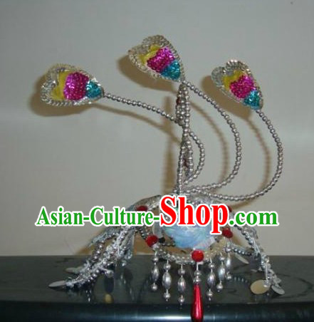 Chinese Stage Performance Peacock Group Dance Hat