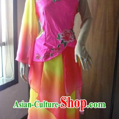 Chinese Classical Fan Dancing Costume for Women