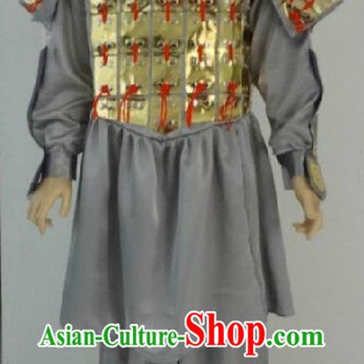 Qin Dynasty Chinese Bing Ma Yong Terra Cotta Warrior Costume for Men