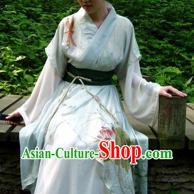 Ancient Chinese Summer Wear Hanfu Clothing Complete Set for Women