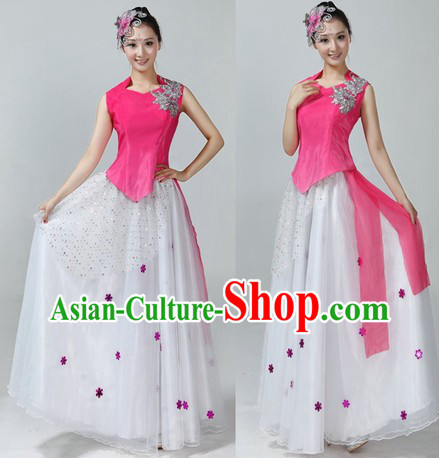 Chinese Chorus Uniform and Headpiece for Ladies