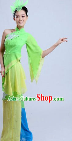 Chinese Classical Dancing Costumes and Headpiece for Women