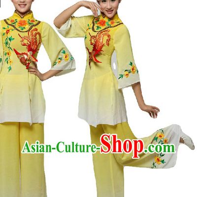 Chinese Classic Stage Performance Phoenix Dance Costumes and Headpiece