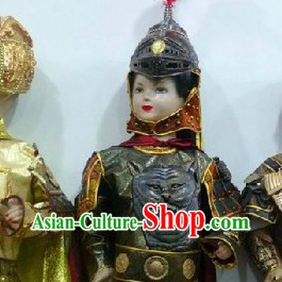 Ancient Chinese General Armor Costumes and Helmet for Kids