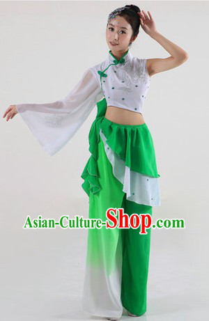 Universay Fan or Ribbon Dance Costumes and Headpiece for Women