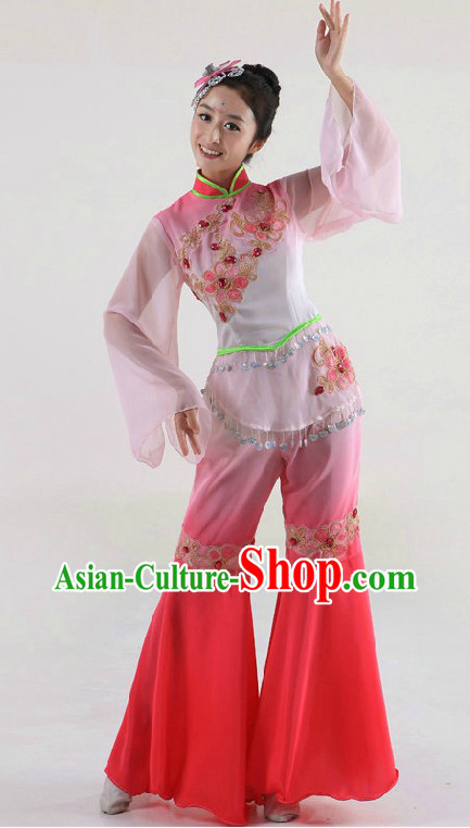 Chinese Style Stage Performance Dance Costume and Headpiece for Women