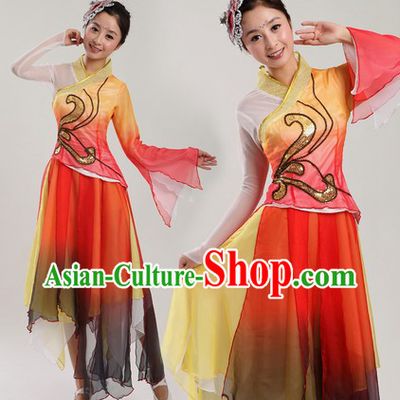 Chinese Classic Fairy Dance Costume and Headpiece for Women