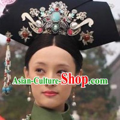 Zhen Huan Legend Imperial Hair Accessories Manchu Hat for Women