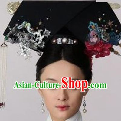 Zhen Huan Empress Imperial Hair Accessories Manchu Hat for Ladies